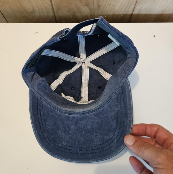 Vintage Siesta Key Twill Sports Cap With Embroidered Tarpon In Blue OSFM - Picture 6 of 8